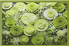 Roses & Circles #4131 Lime Green 36x24 Area Rug