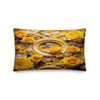 Roses & Circles #4143 Yellow 20x12 Pillow