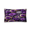 Roses & Circles #4210 Purple 20x12 Pillow