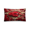 Roses & Circles #4179 Red 20x12 Pillow