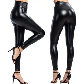 High Waist Leather Thick Pants