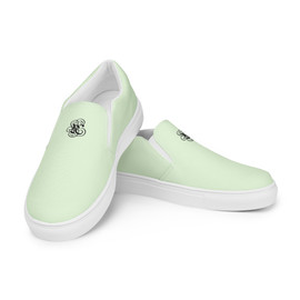 NICE Pastel Green Slip-On Canvas Shoes