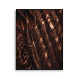 Rich Silky Velvet Dark Brown #1151 11x14 Canvas