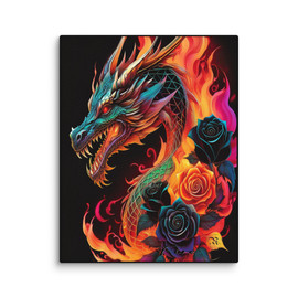 Dragons Fire #1026 11x14 Canvas