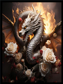 Dragons Enchanting #1351 18x24 Poster