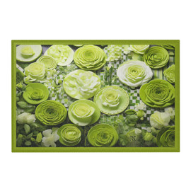 Roses & Circles #4131 Lime Green 36x24 Area Rug
