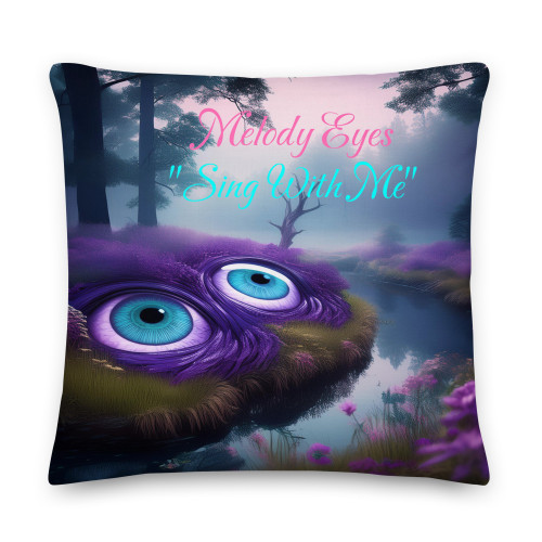 ppREp Melody Eyes Sing With Me Cuddle & Hug Pillow, 22" x 22" (Front)