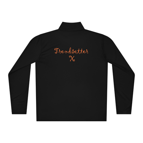 Trendsetter X Unisex Quarter Zip Pullover, Black (Back)