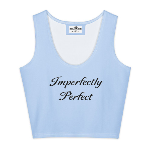 NICE Pastel Blue Crop Top (Front)