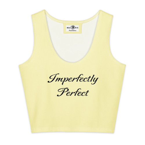 NICE Pastel Yellow Crop Top (Front)