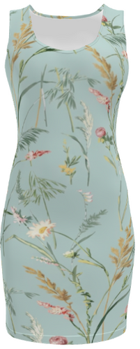 Florals #3912 Body Dress (Front)