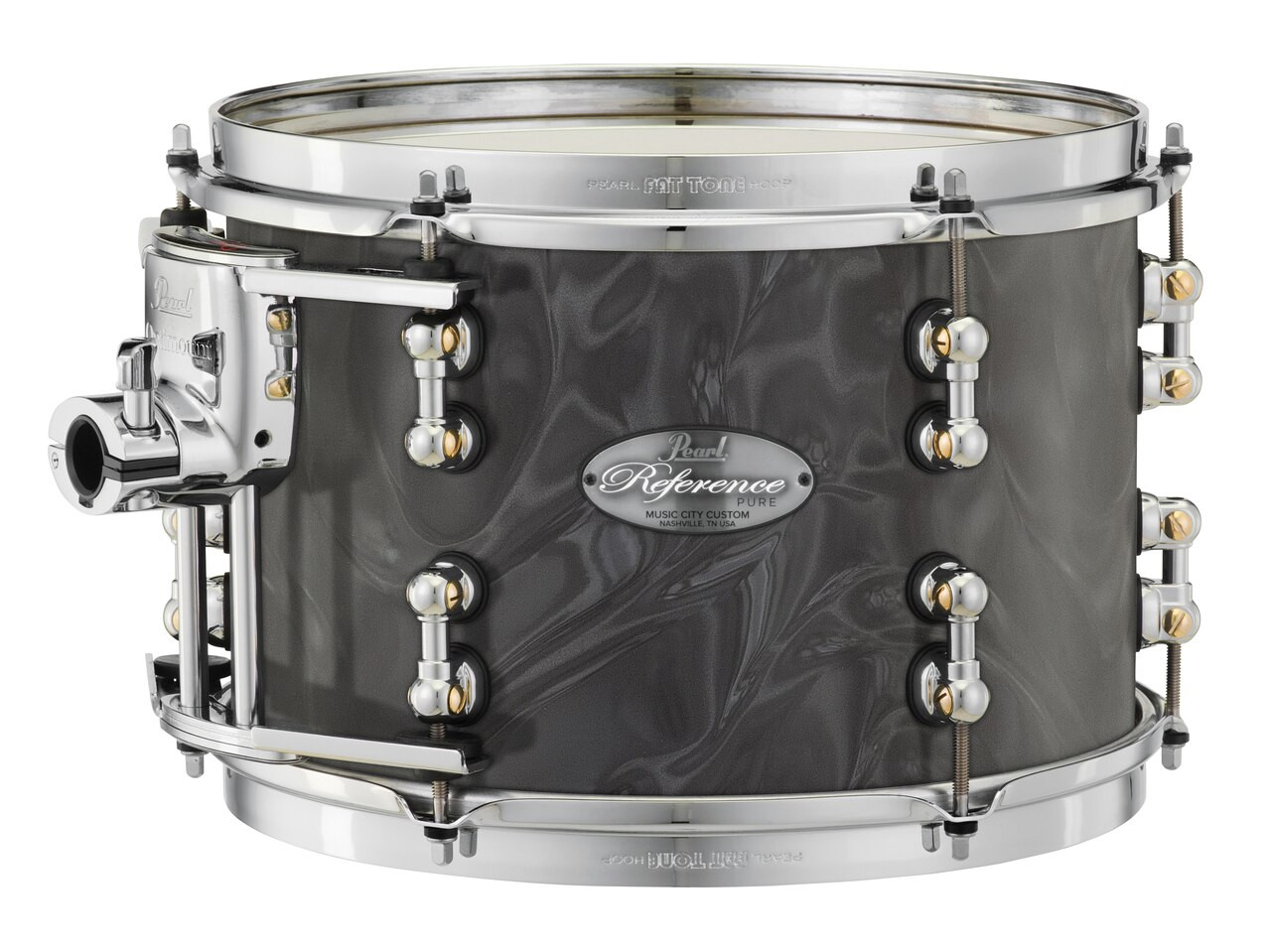 Pearl Music City Custom 14x10 Reference Pure Tom Drum SHADOW GREY SATIN  MOIRE RF