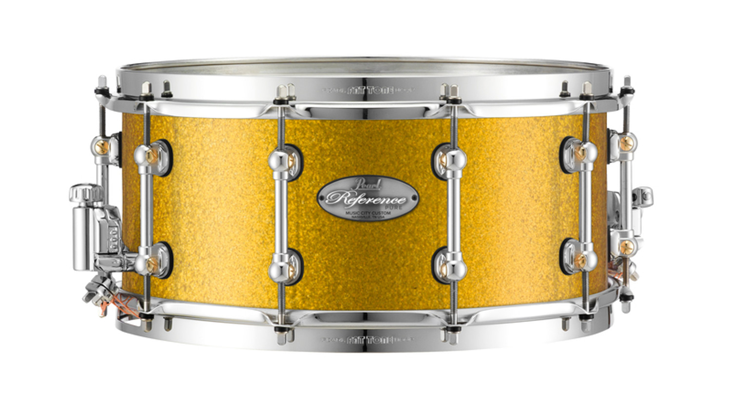 Pearl Music City Custom Reference Pure 14x5 Snare Drum VINTAGE GOLD SPARKLE  RFP1