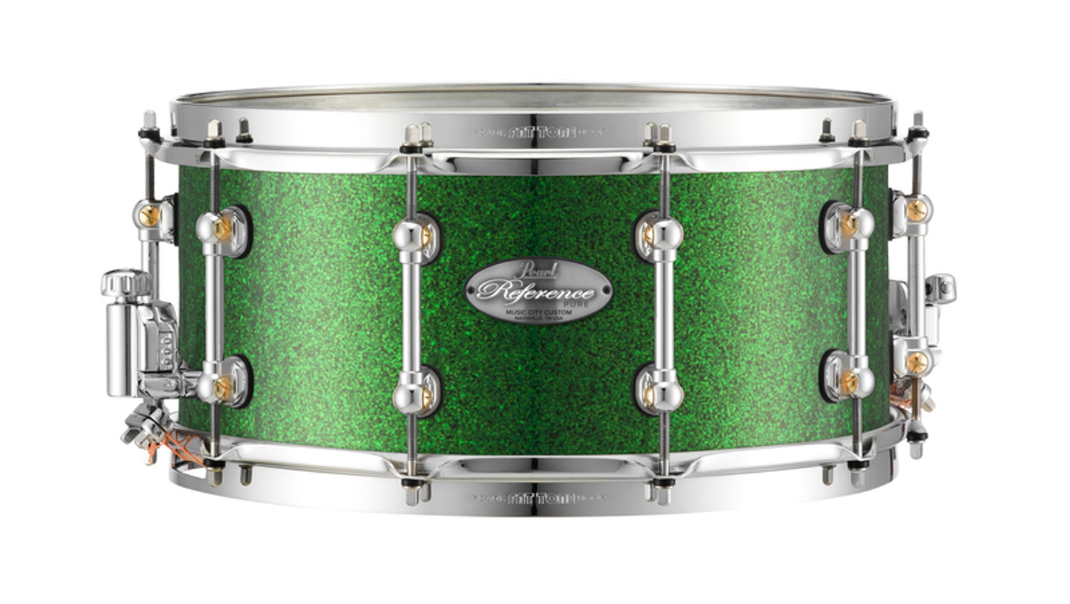 Pearl Music City Custom Reference Pure 14x5 Snare Drum GREEN GLASS  RFP1450S/C446