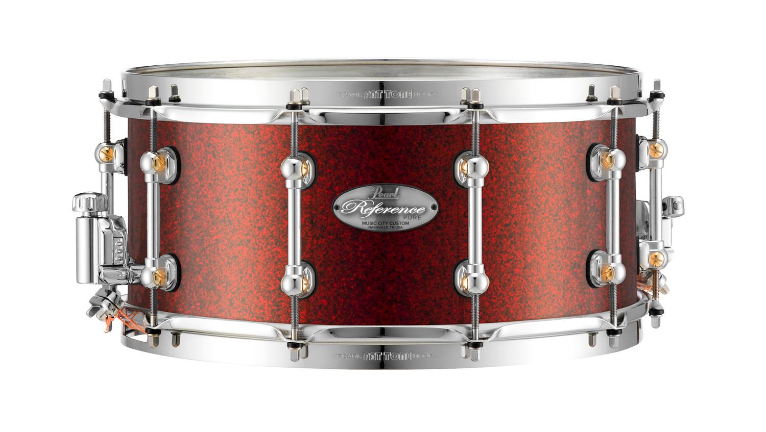 Pearl Music City Custom Reference Pure 14x6.5 Snare Drum RED GLASS  RFP1465S/C407