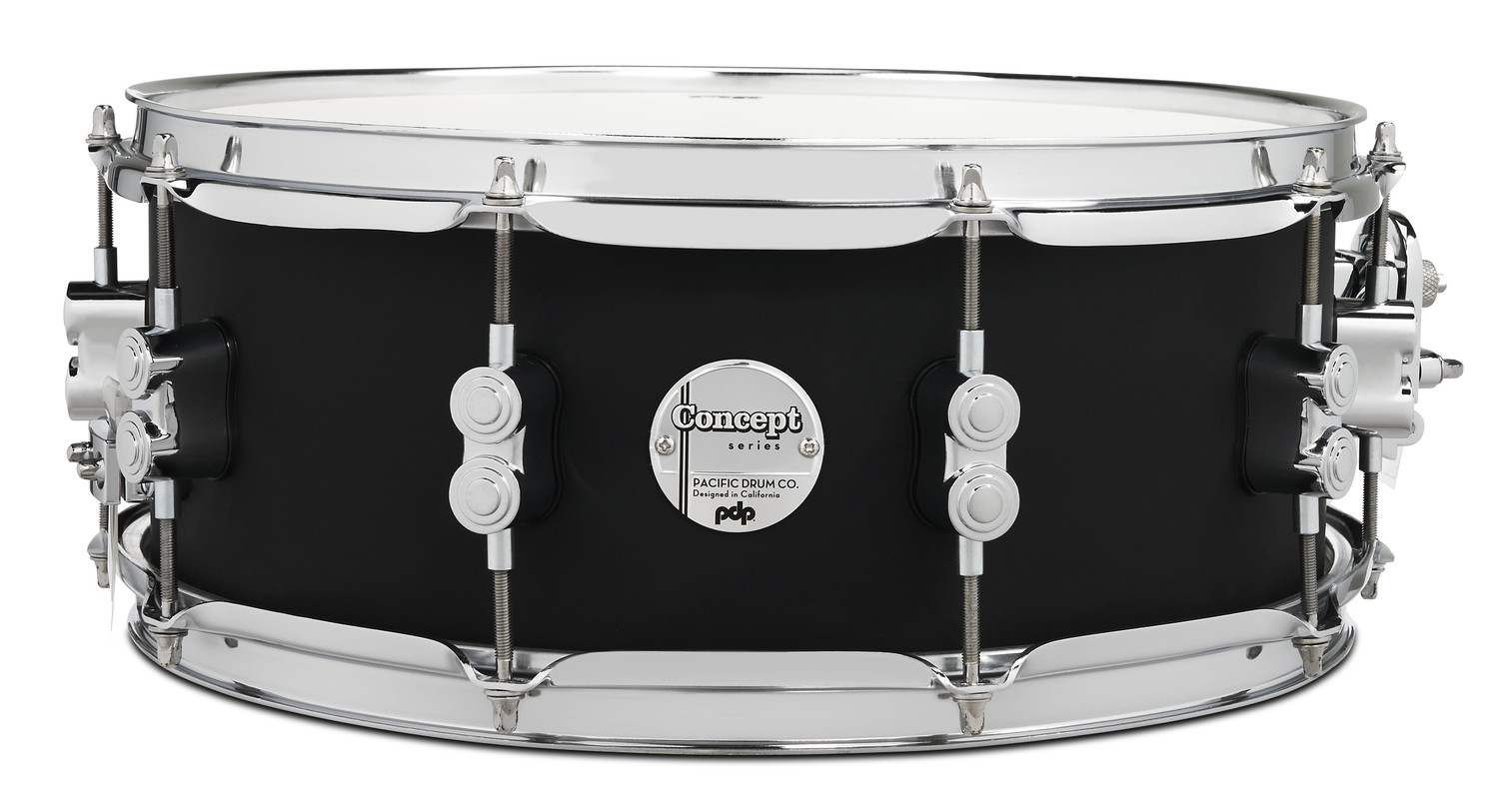 PDP Concept Maple 5.5x14 Snare Drum Satin Black Finish Ply PDCM5514SSBK