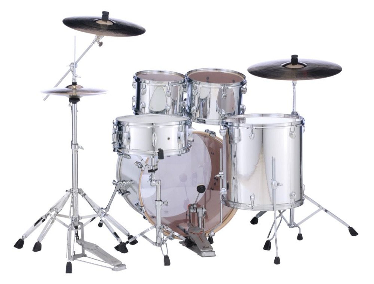Pearl Export EXX725 5-Piece Mirror Chrome Drum Set - Legendary 