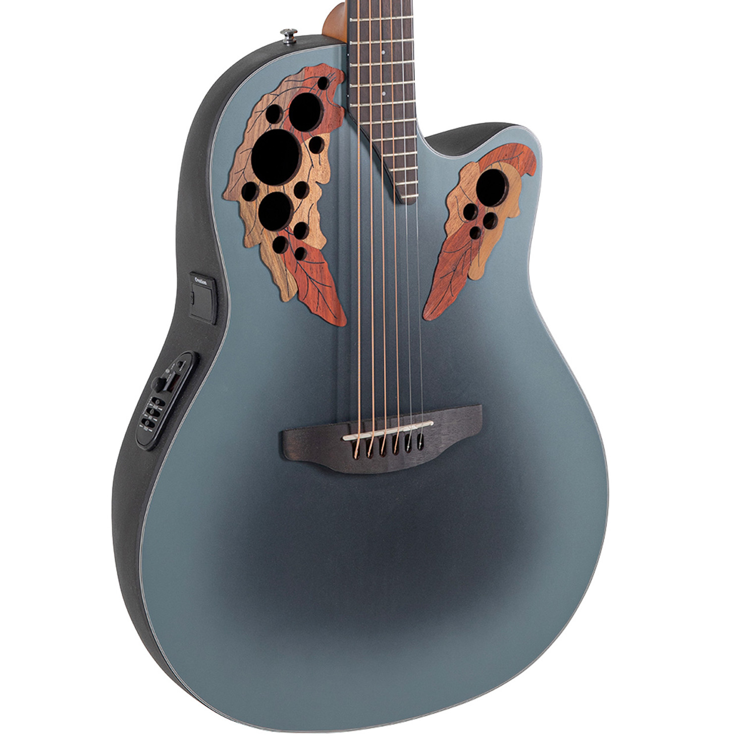 Ovation Celebrity Elite CE44-RBB Mid-Depth Acoustic-Electric Guitar Reverse  Blue