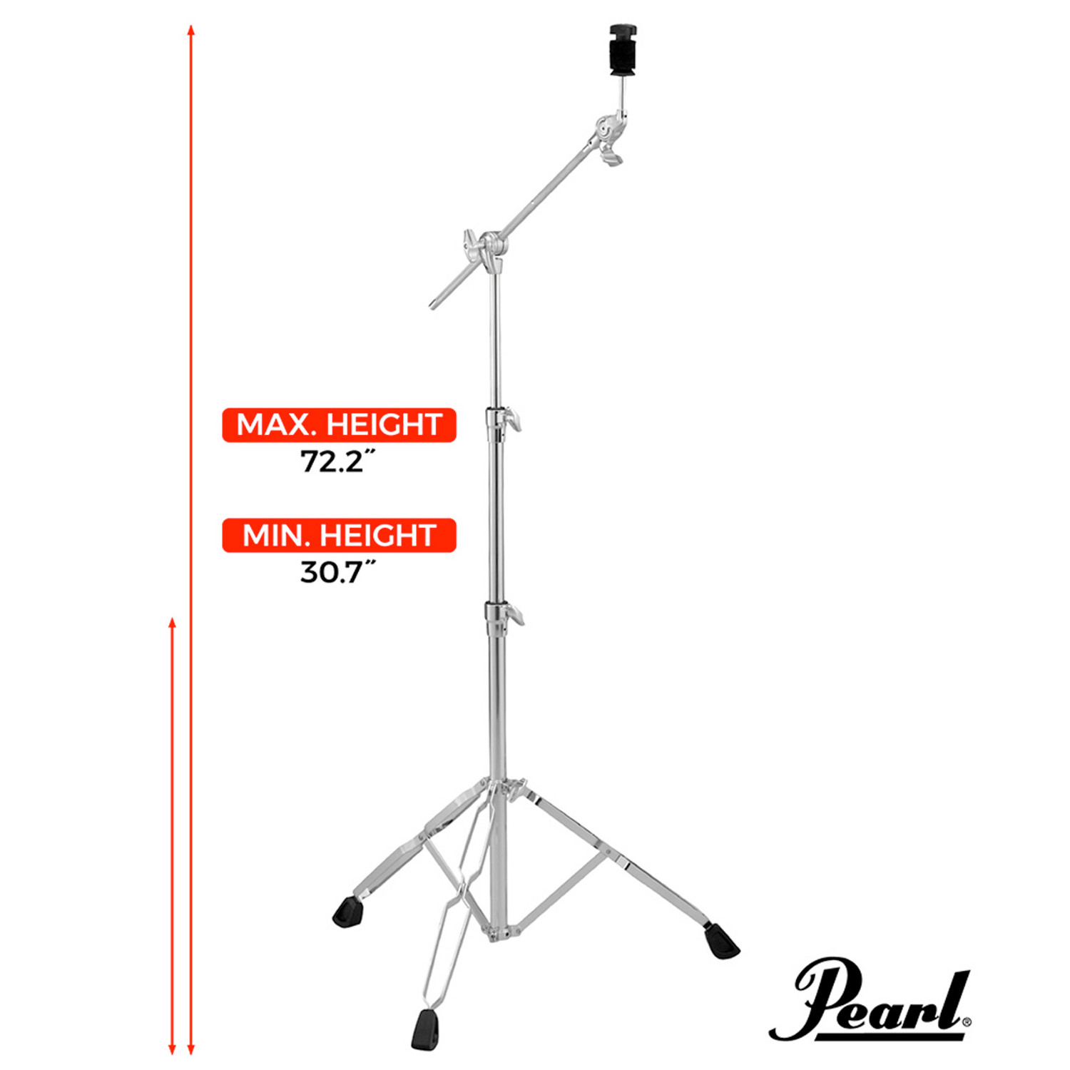 Pearl 830 Series Double-Braced Boom Cymbal Stand