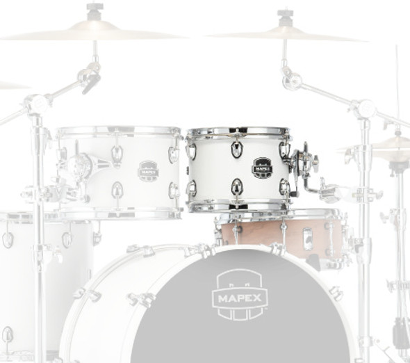 Mapex Saturn 12x8 Rack Tom Drum Satin White SRT1208RM