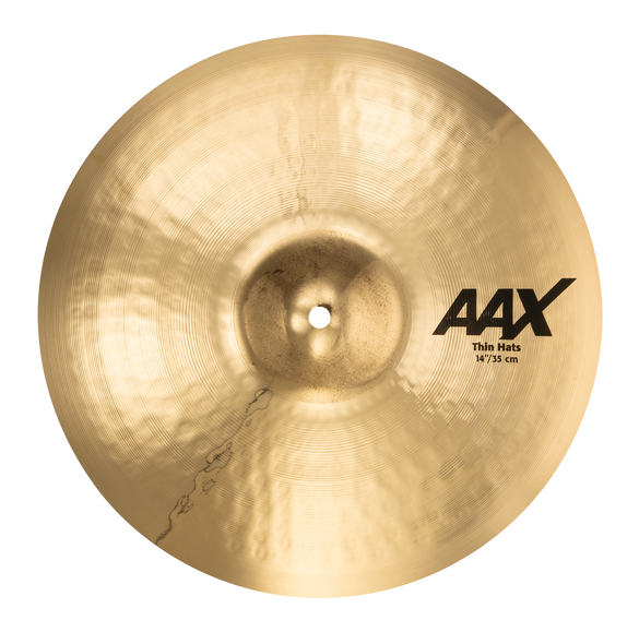 Sabian 14" AAX Thin Hi-Hats Brilliant Cymbal 21401XCB|Sabian Cymbals at Drummersuperstore.com