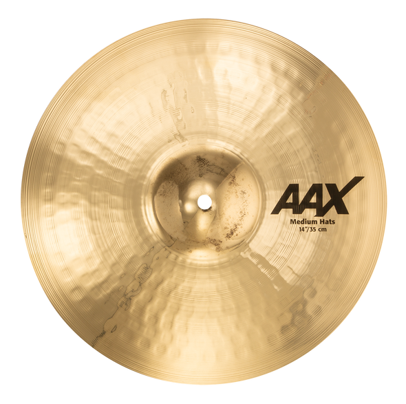 Sabian 14" AAX Medium Hi-Hats Brilliant Cymbal 21402XCB|Sabian Cymbals at Drummersuperstore.com