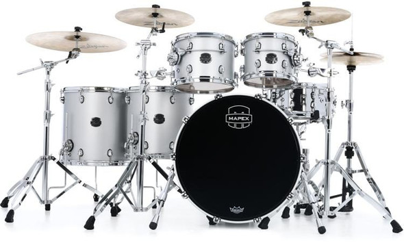 Mapex Saturn Evolution Workhorse 5pc Birch Shell Pack No Snare Iridium Silver SE628XBPD