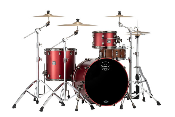Mapex Saturn Evolution Hybrid Organic Rock 3pc Shell Pack No Snare Tuscan Red SE426XHBPA