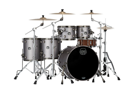 Mapex Saturn Evolution Workhorse 5pc Maple Shell Pack No Snare Gun Metal Grey SE628XMBPG