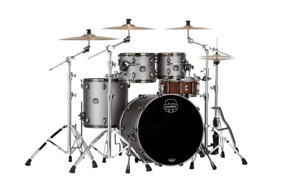 Mapex Saturn Evolution Rock 4pc Birch Shell Pack No Snare Gun Metal Grey SE529XBBPG