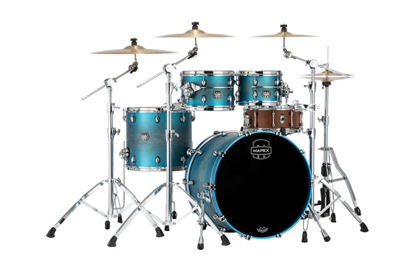 Mapex Saturn Evolution Classic 4pc Maple Shell Pack No Snare Exotic Azure Burst SE529XEMPT