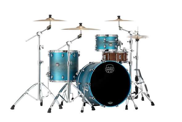 Mapex Saturn Evolution Hybrid Organic Rock 3pc Shell Pack No Snare Exotic Azure Burst SE426XHPT