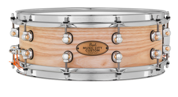 Pearl Music City Custom Solid Ash 14"x5" Snare Drum HAND-RUBBED NATURAL MCCA1450S/C1000