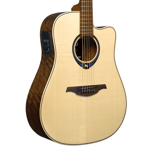 LAG THV20DCE Tramontane Dreadnought Cutaway Acoustic Guitar with Hyvibe - Front View