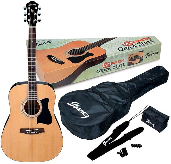 Ibanez Jumpstart 6 String Acoustic Guitar Complete Package with Gigbag IJV50