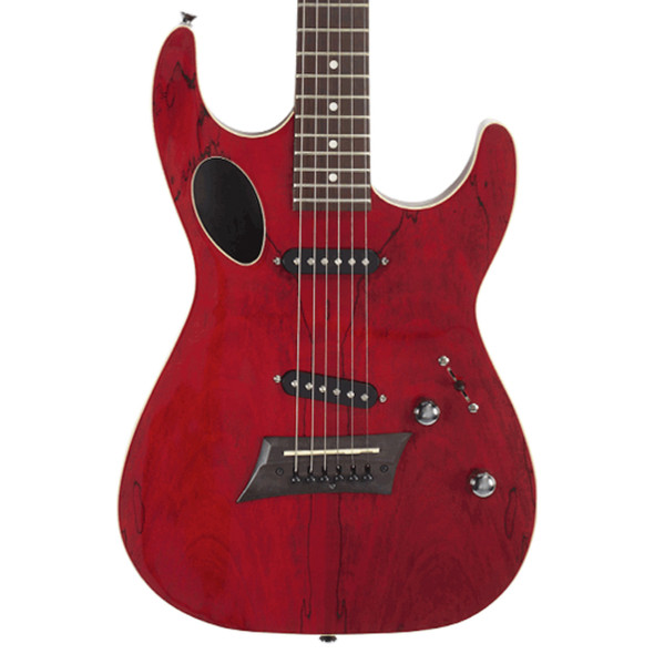 Michael Kelly Hybrid 60 Port Electric Guitar Transparent Red