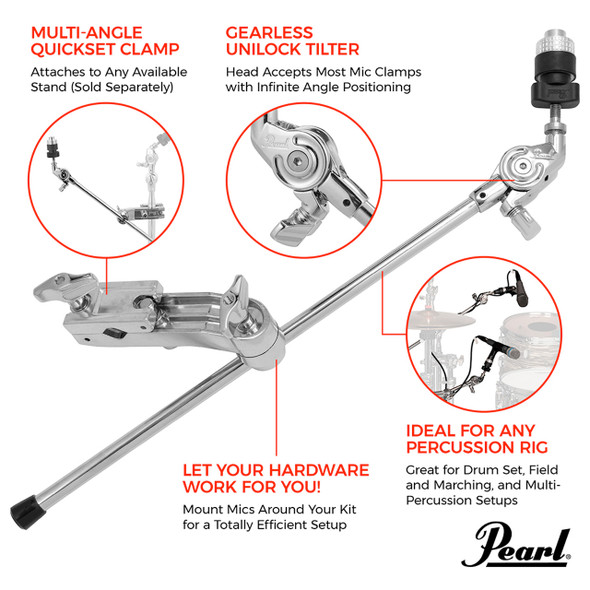 Pearl MH70A Uni-Lock Boom Microphone Holder w/Mount