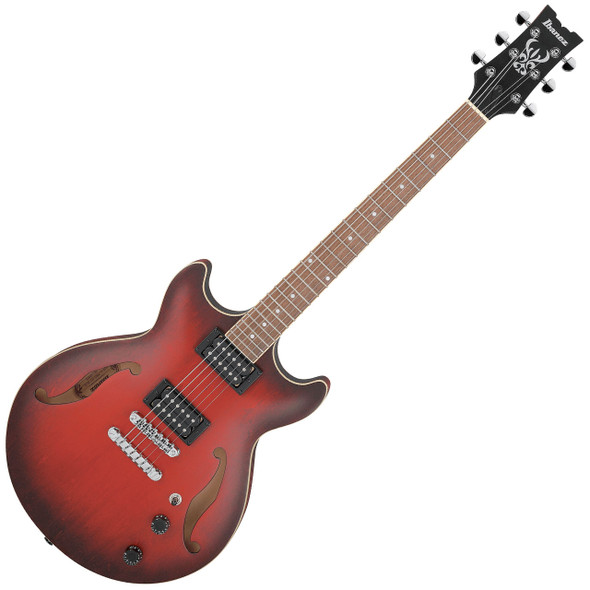 Ibanez Artcore AM53 Semi-Hollow Electric Guitar in Sunburst Red Flat