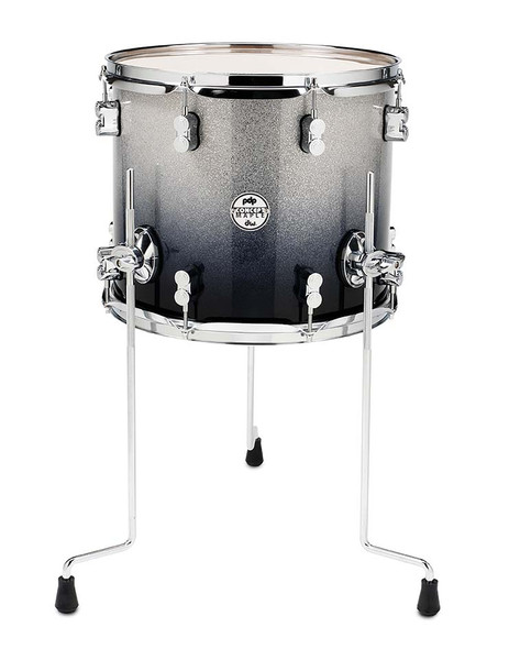 PDP Concept Series Maple Floor Tom, 12x14, Silver to Black Fade PDCM1214TTSB