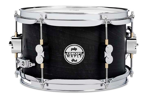 PDP Concept Series Black Wax Maple Snare, 6x10, Satin Black PDSN0610BWCR