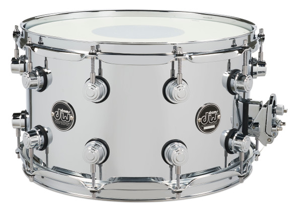 DW Perf 8x14 Chrome Over Steel snare drum DRPM0814SSCS