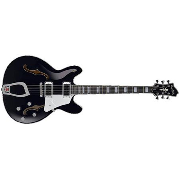 Hagstrom Super Viking 6 String Electric Guitar Black Gloss SUVIK-BLK-U