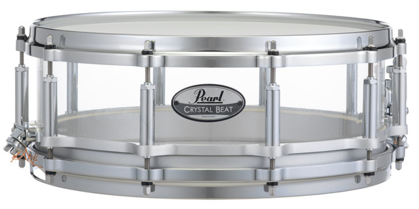 CRB1450/C730 Pearl Crystal Beat 14"x5" Free Floating Snare Drum ULTRA CLEAR