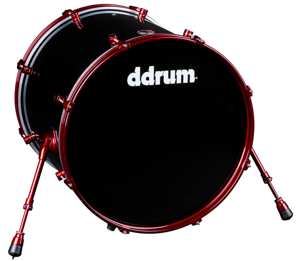 ddrum Reflex 20x22 bass drum Black on Red Kick Drum RF BD 20X22 BLK RED