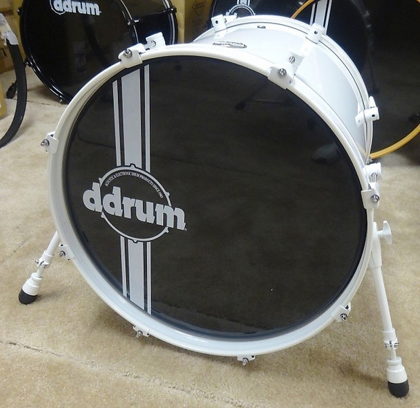 ddrum Reflex Bass Drum 18x22 White on White RF BD 18X22 WW