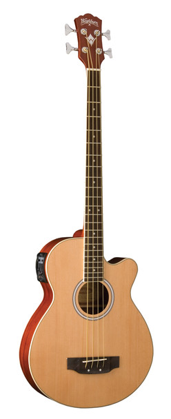 Washburn AB5 Cutaway Acoustic Electric Bass Guitar Natural AB5K-A