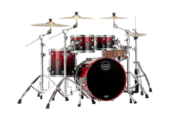 Mapex Saturn Drum Set Fusion 20" 4pc Shell Pack Scarlet Fade SR504XRQ