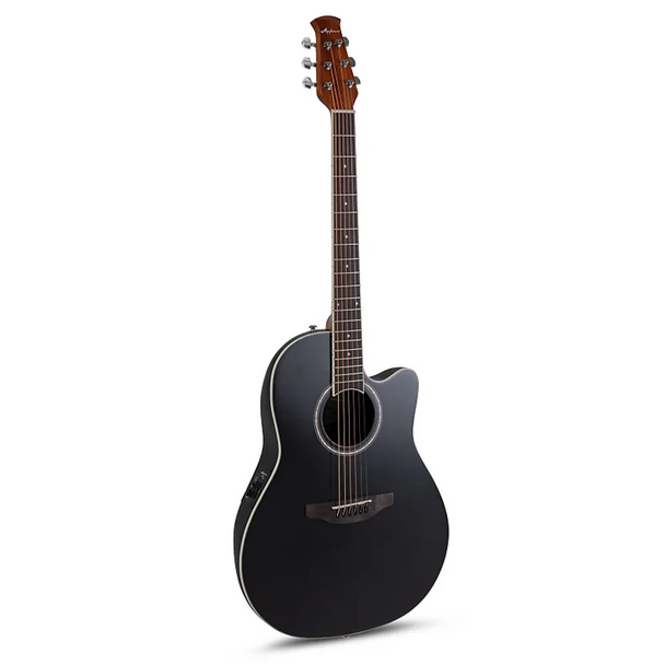 Ovation Applause Standard Super Shallow Acoustic Electric Guitar Black Satin AB28-5S