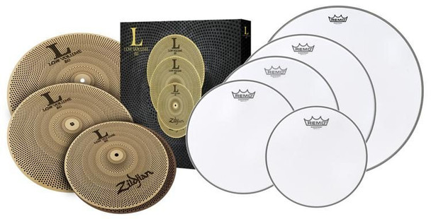 Zildjian L80 Low Volume Cymbal Pack - LV468 w/ Remo SilentStroke Heads LV468RH