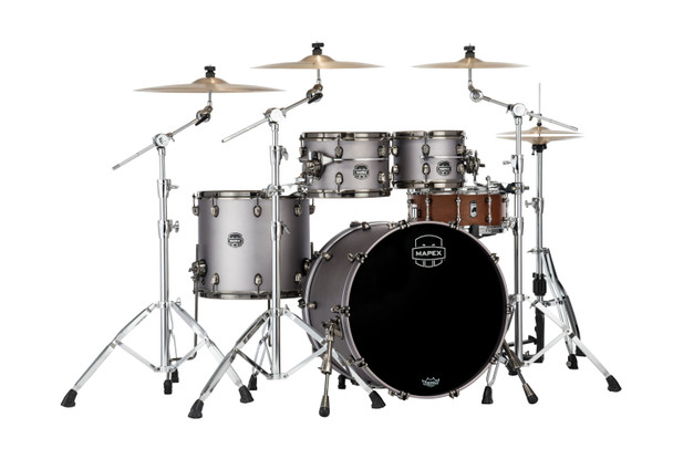 Mapex Saturn Evolution Classic 4pc Maple Shell Pack No Snare Gun Metal Grey SE529XEMBPG